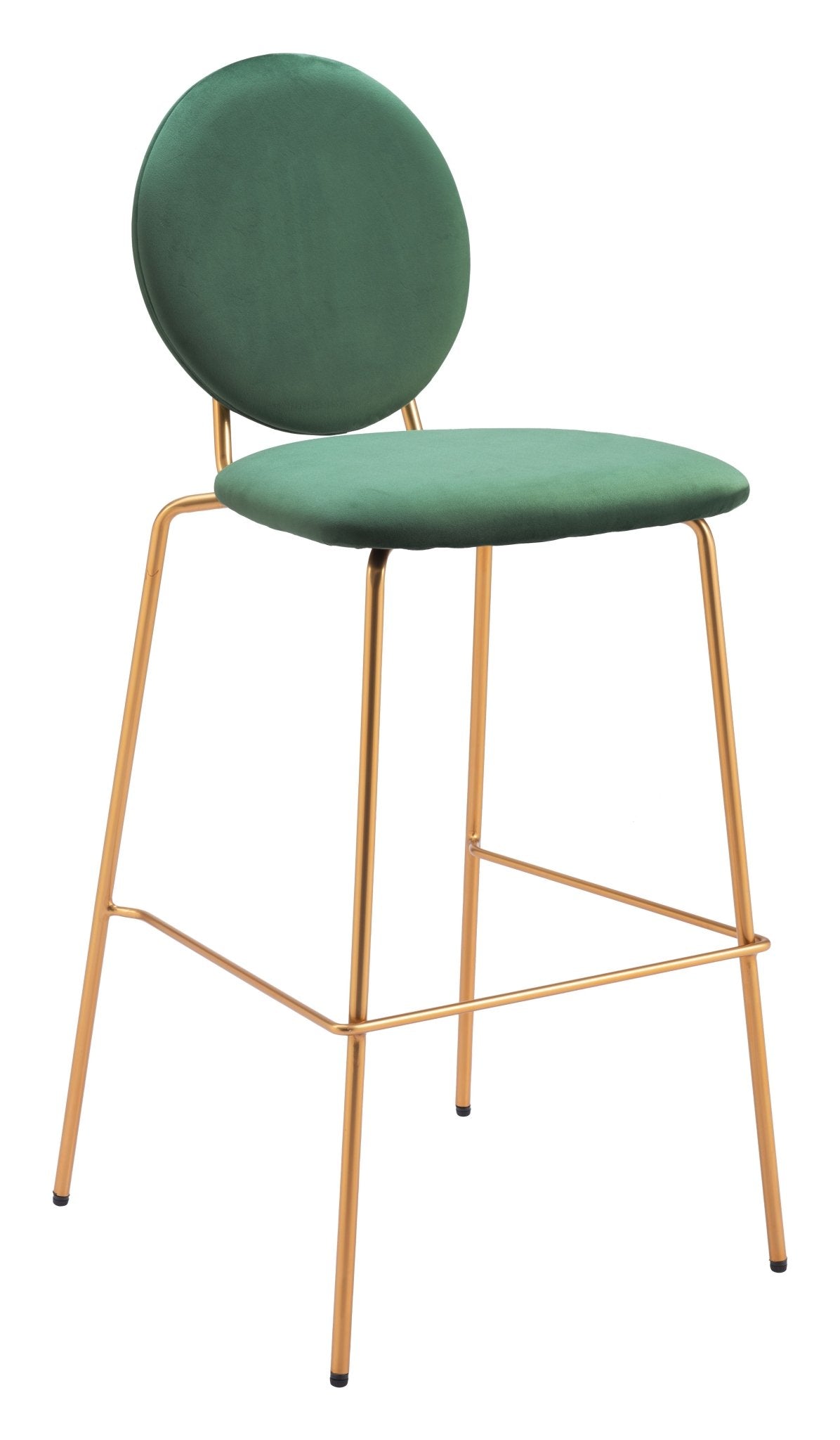 Odessa Barstool (Set of 2) Green & Gold - Cozy Roots Decor