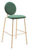 Odessa Barstool (Set of 2) Green & Gold - Cozy Roots Decor