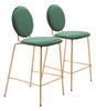 Odessa Counter Stool (Set of 2) Green & Gold - Cozy Roots Decor