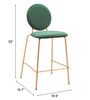 Odessa Counter Stool (Set of 2) Green & Gold - Cozy Roots Decor