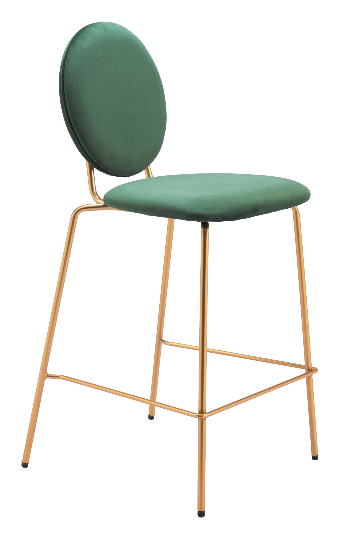 Odessa Counter Stool (Set of 2) Green & Gold - Cozy Roots Decor