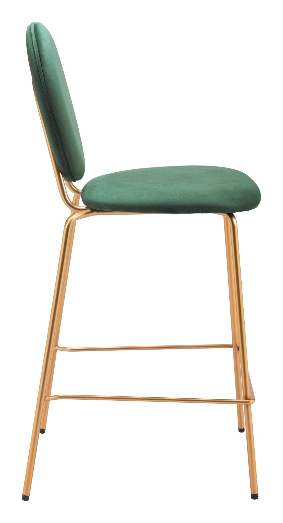 Odessa Counter Stool (Set of 2) Green & Gold - Cozy Roots Decor