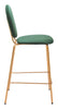 Odessa Counter Stool (Set of 2) Green & Gold - Cozy Roots Decor