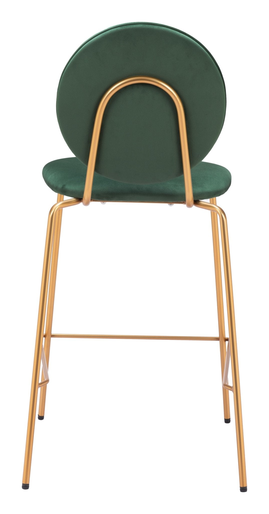 Odessa Counter Stool (Set of 2) Green & Gold - Cozy Roots Decor