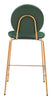 Odessa Counter Stool (Set of 2) Green & Gold - Cozy Roots Decor
