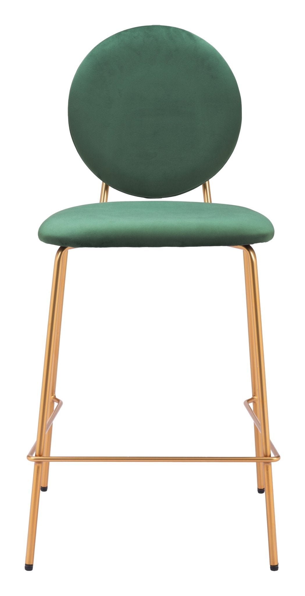 Odessa Counter Stool (Set of 2) Green & Gold - Cozy Roots Decor