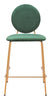 Odessa Counter Stool (Set of 2) Green & Gold - Cozy Roots Decor