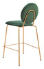 Odessa Counter Stool (Set of 2) Green & Gold - Cozy Roots Decor