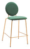 Odessa Counter Stool (Set of 2) Green & Gold - Cozy Roots Decor