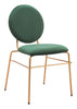 Odessa Dining Chair (Set of 2) Green & Gold - Cozy Roots Decor