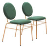 Odessa Dining Chair (Set of 2) Green & Gold - Cozy Roots Decor