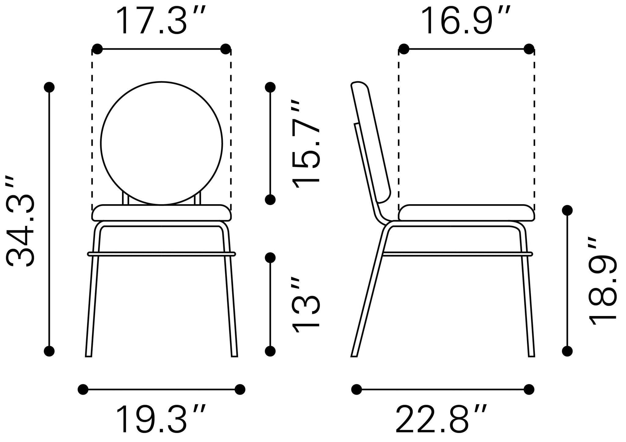 Odessa Dining Chair (Set of 2) Green & Gold - Cozy Roots Decor
