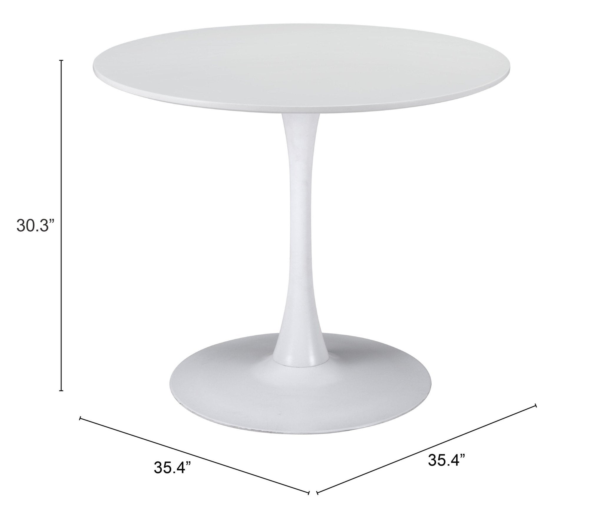 Opus Dining Table White - Cozy Roots Decor