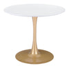 Opus Dining Table White & Gold - Cozy Roots Decor
