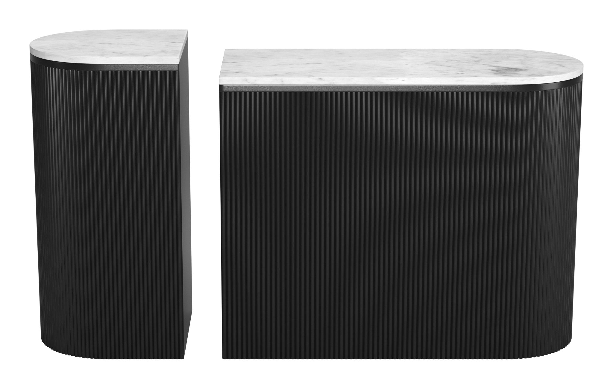 Ormara Console Table Set (2 - Piece) White & Black - Cozy Roots Decor
