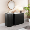 Ormara Console Table Set (2 - Piece) White & Black - Cozy Roots Decor
