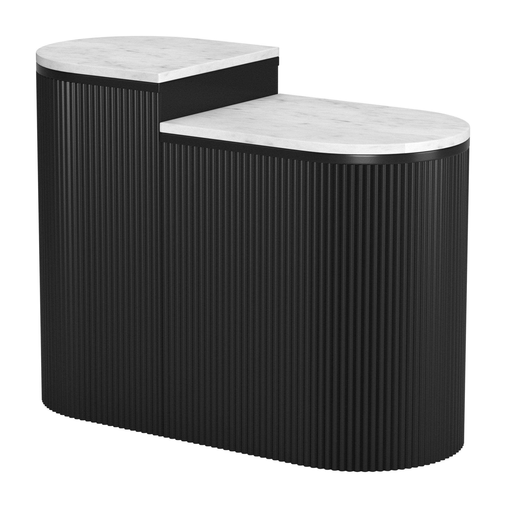Ormara Side Table Set (2 - Piece) White & Black - Cozy Roots Decor