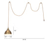 Oscar Ceiling Lamp Brass - Cozy Roots Decor