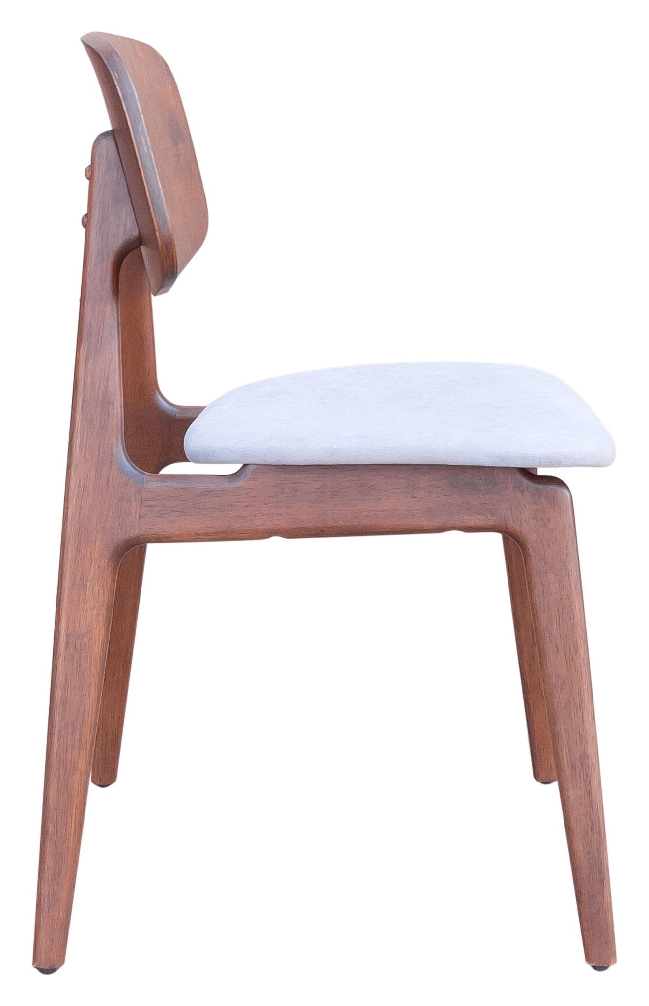 Othello Dining Chair (Set of 2) Light Gray & Walnut - Cozy Roots Decor