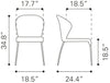 Oulu Dining Chair (Set of 4) Tangerine - Cozy Roots Decor