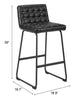 Pago Barstool (Set of 2) Black - Cozy Roots Decor