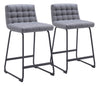 Pago Counter Stool (Set of 2) Gray - Cozy Roots Decor