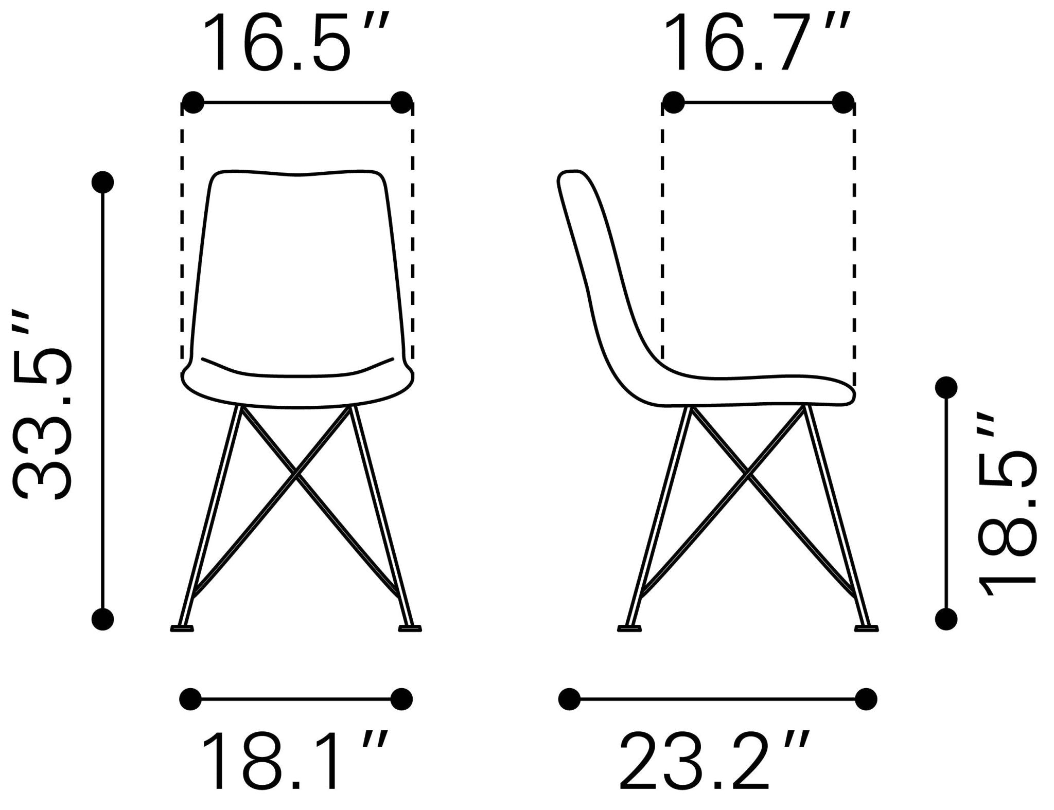 Parker Dining Chair (Set of 4) Pink - Cozy Roots Decor