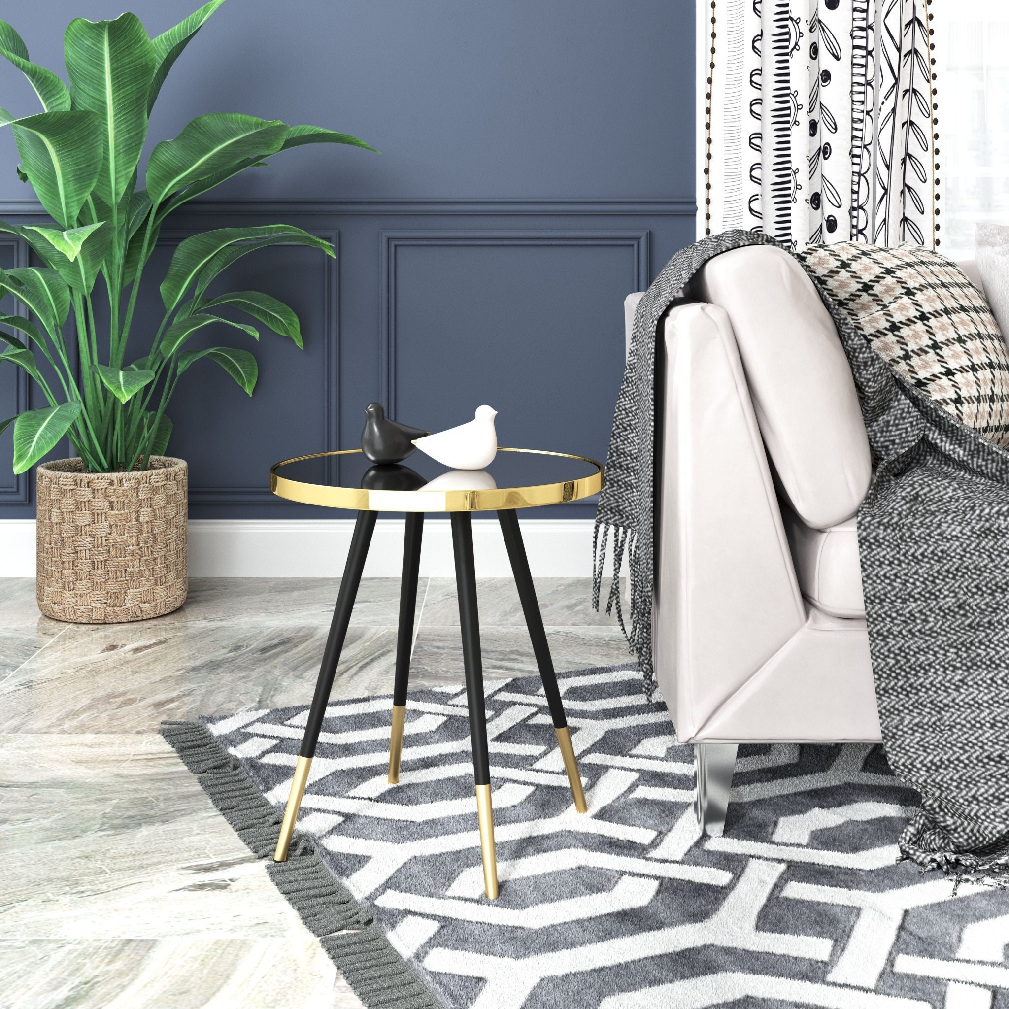Particle Side Table Gold & Black - Cozy Roots Decor