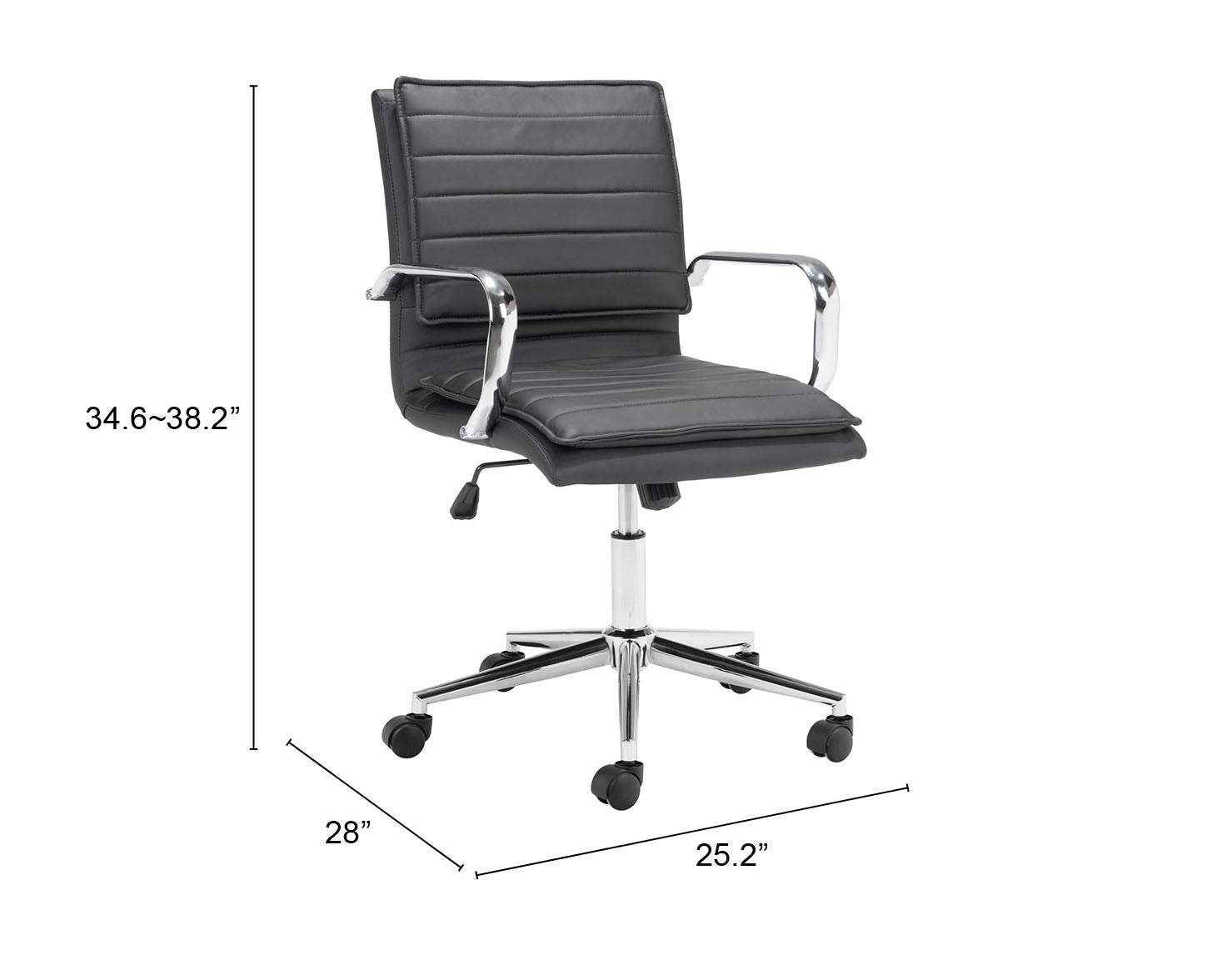 Partner Office Chair Black - Cozy Roots Decor