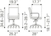 Partner Office Chair White - Cozy Roots Decor