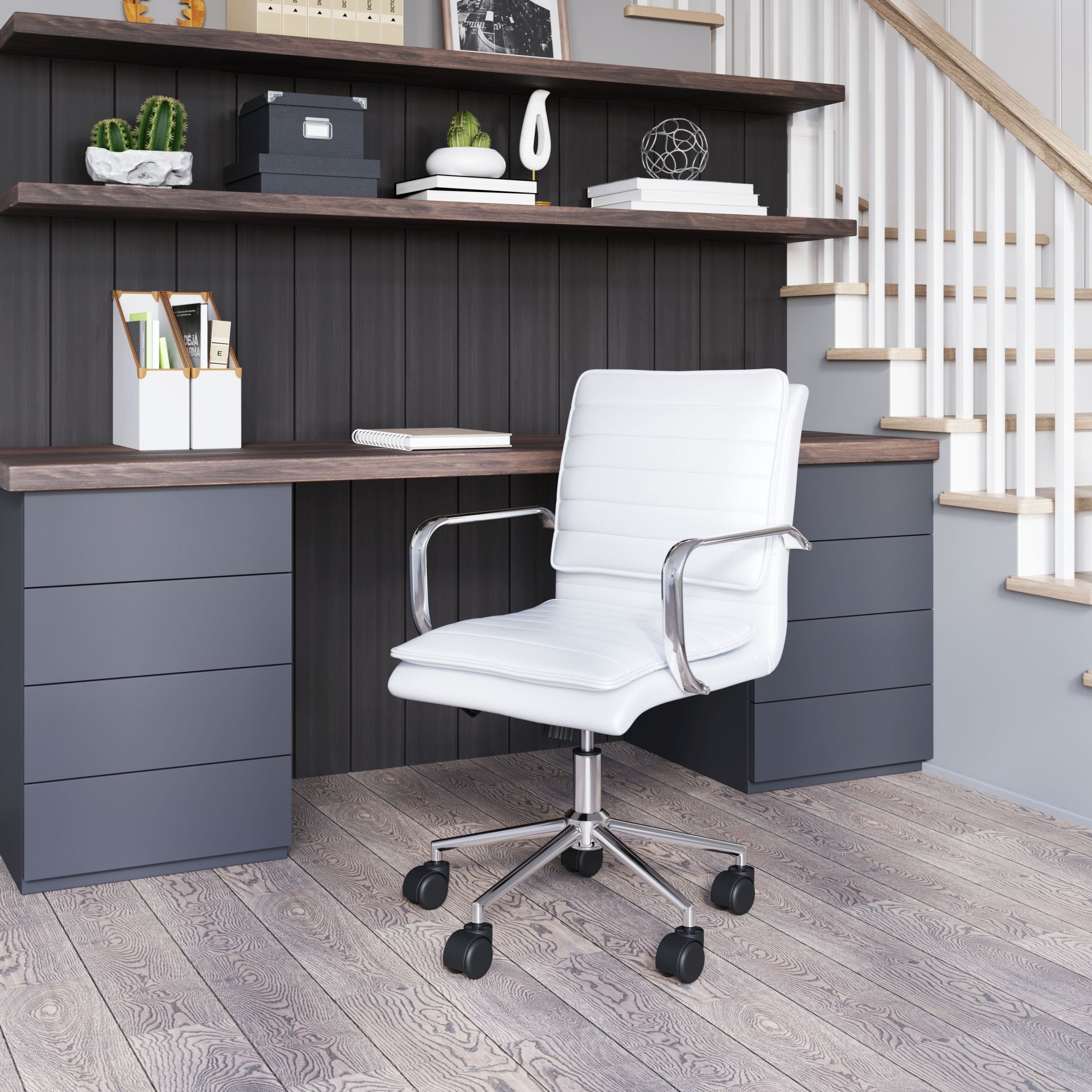 Partner Office Chair White - Cozy Roots Decor