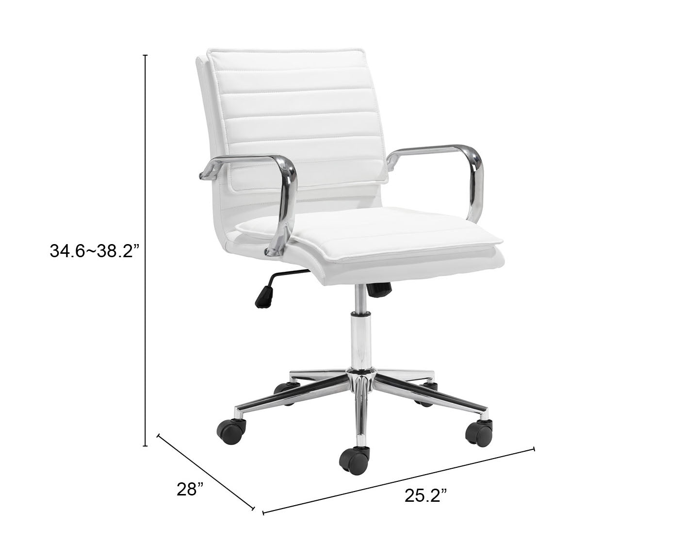 Partner Office Chair White - Cozy Roots Decor