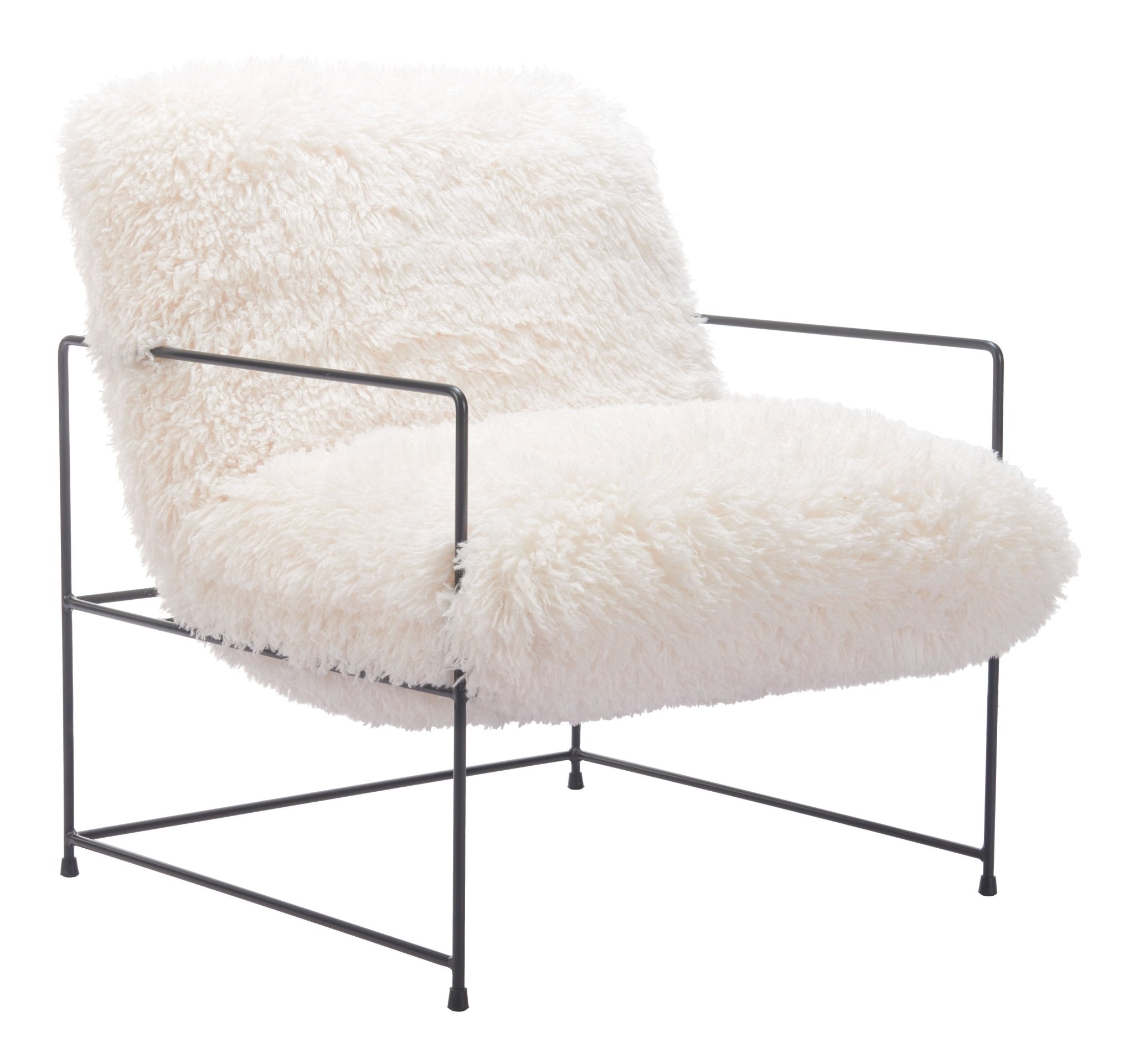 Pelut Accent Chair White - Cozy Roots Decor