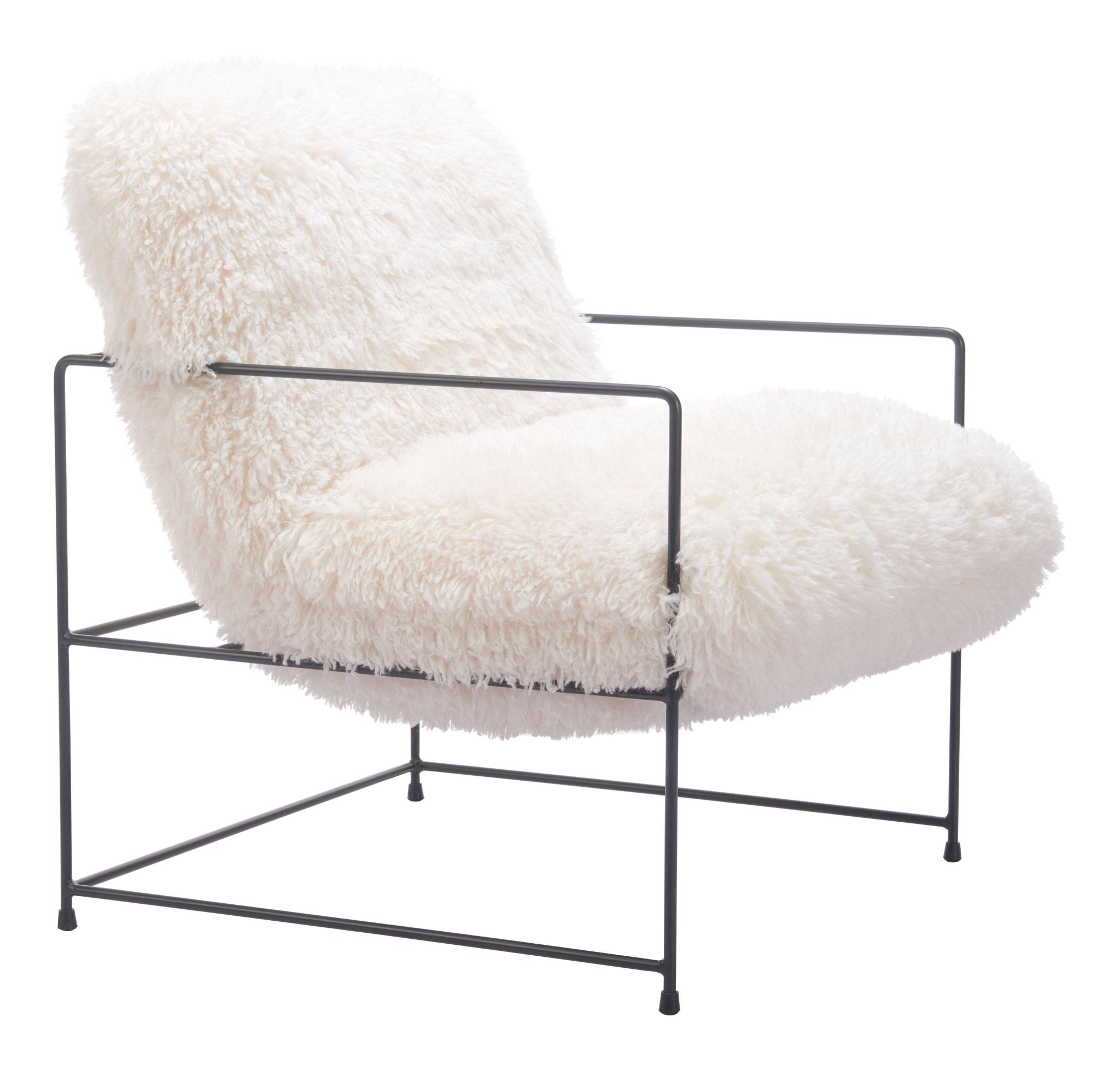 Pelut Accent Chair White - Cozy Roots Decor