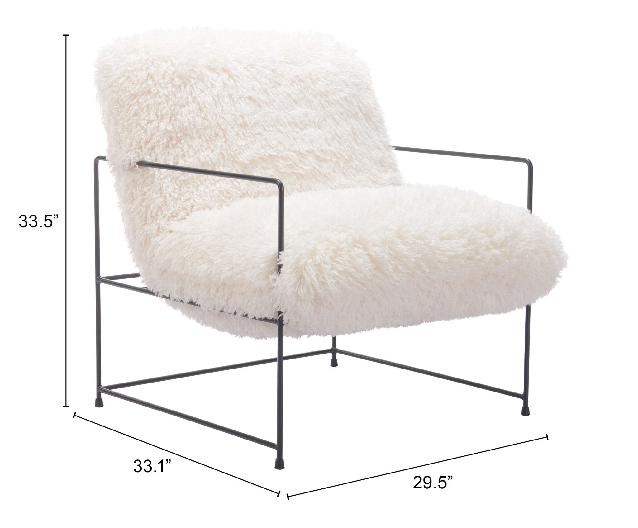 Pelut Accent Chair White - Cozy Roots Decor