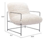 Pelut Accent Chair White - Cozy Roots Decor
