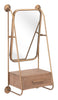 Peralta Mirror Shelf Brass & Brown - Cozy Roots Decor