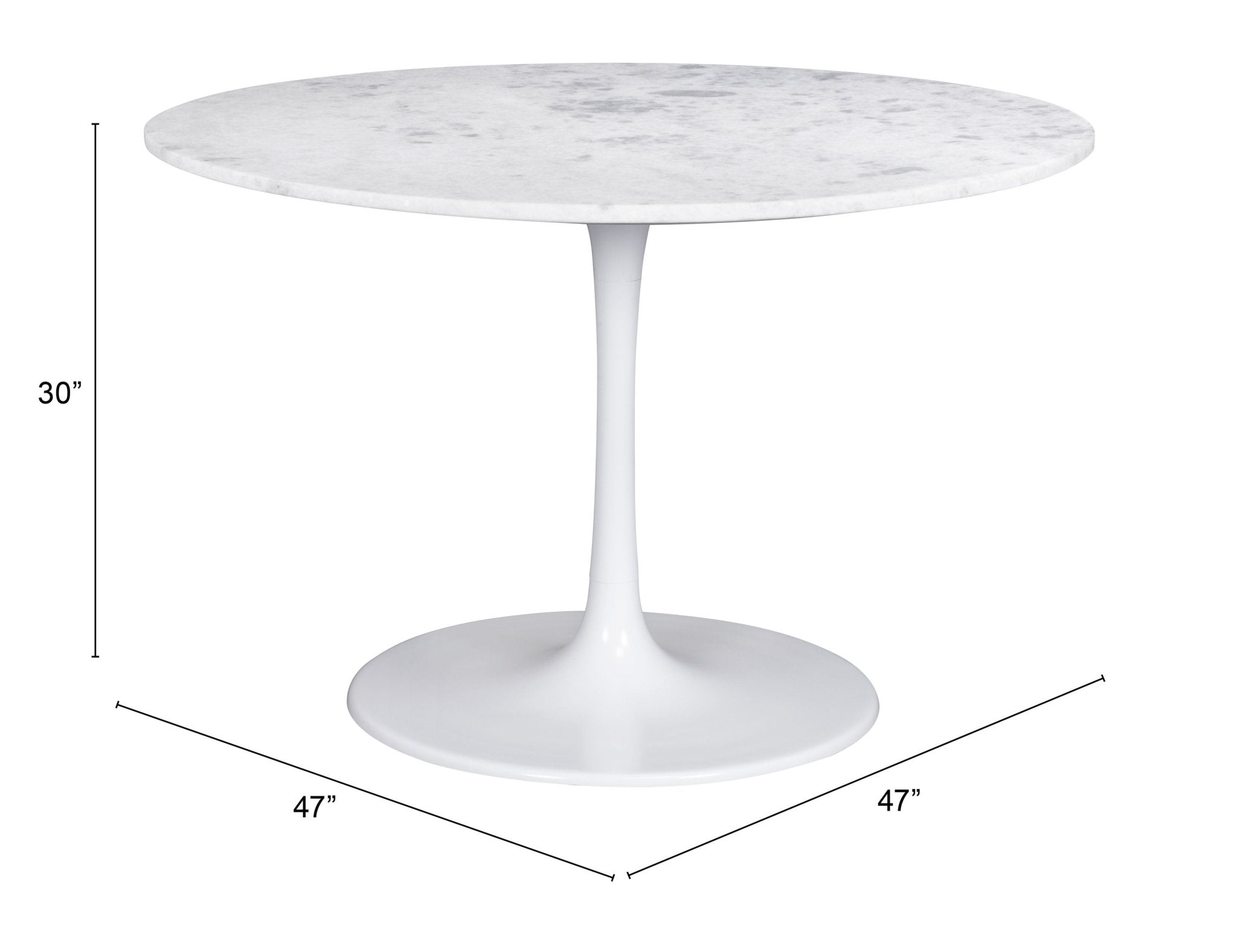 Phoenix Dining Table White - Cozy Roots Decor
