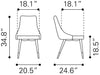 Piccolo Dining Chair (Set of 2) Green - Cozy Roots Decor