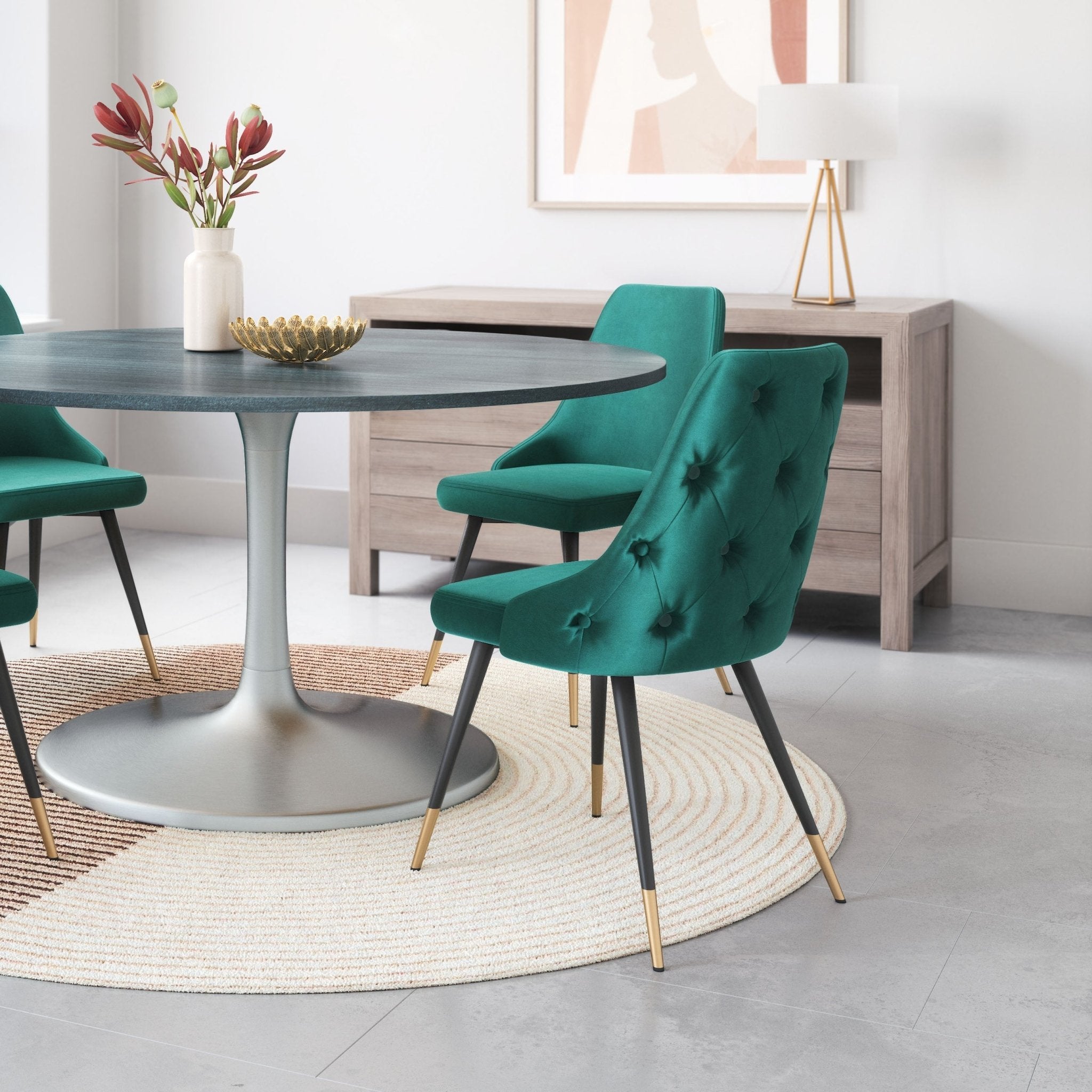 Piccolo Dining Chair (Set of 2) Green - Cozy Roots Decor