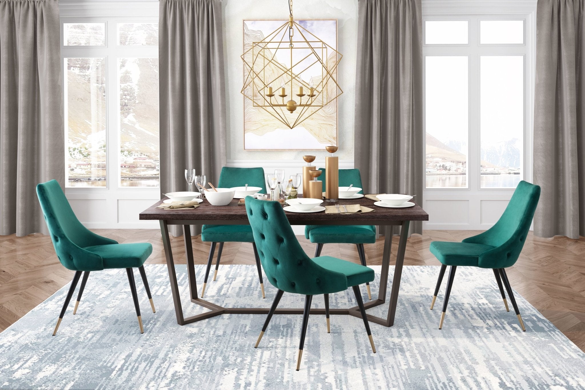 Piccolo Dining Chair (Set of 2) Green - Cozy Roots Decor