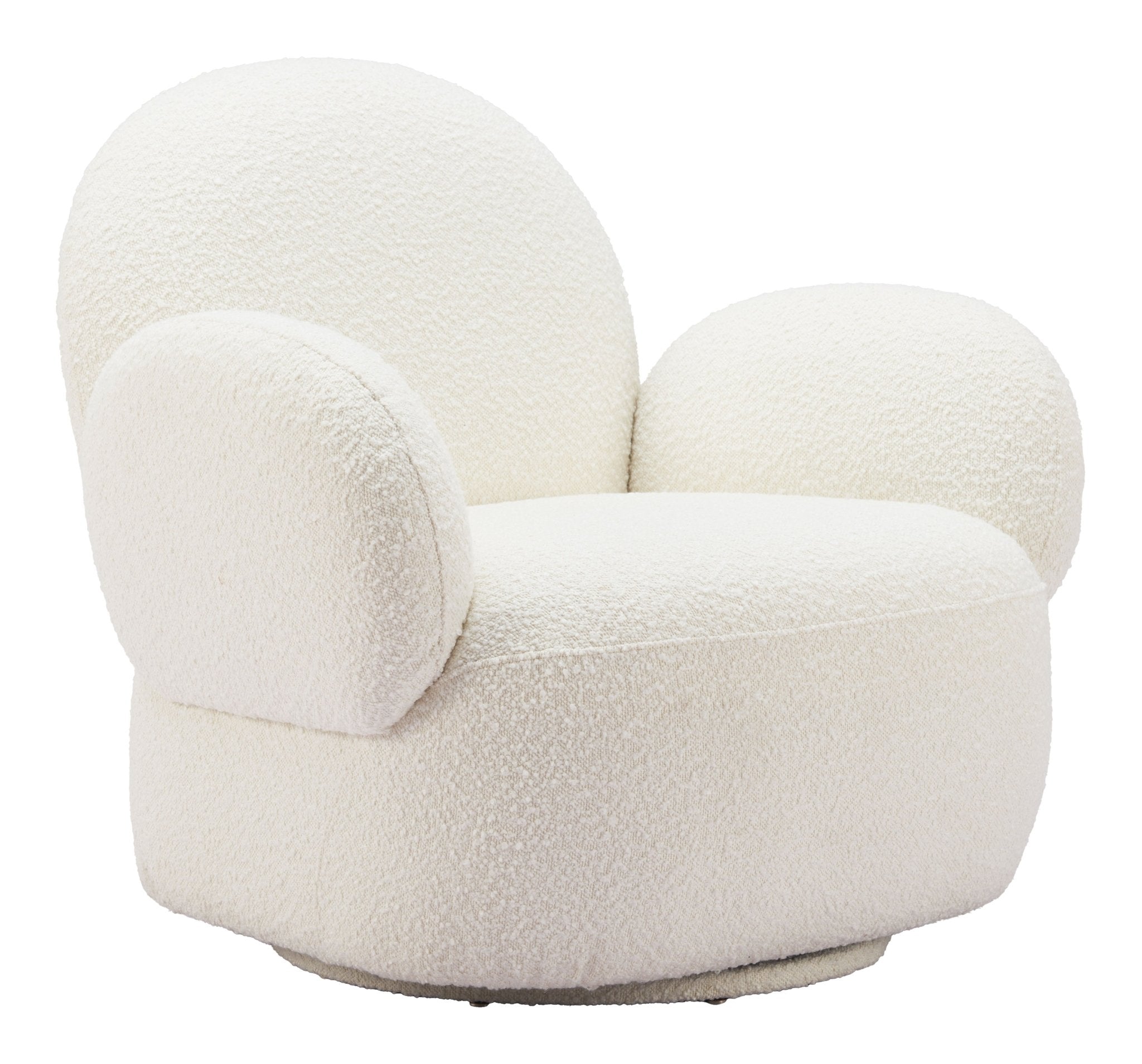Pilka Swivel Chair White - Cozy Roots Decor
