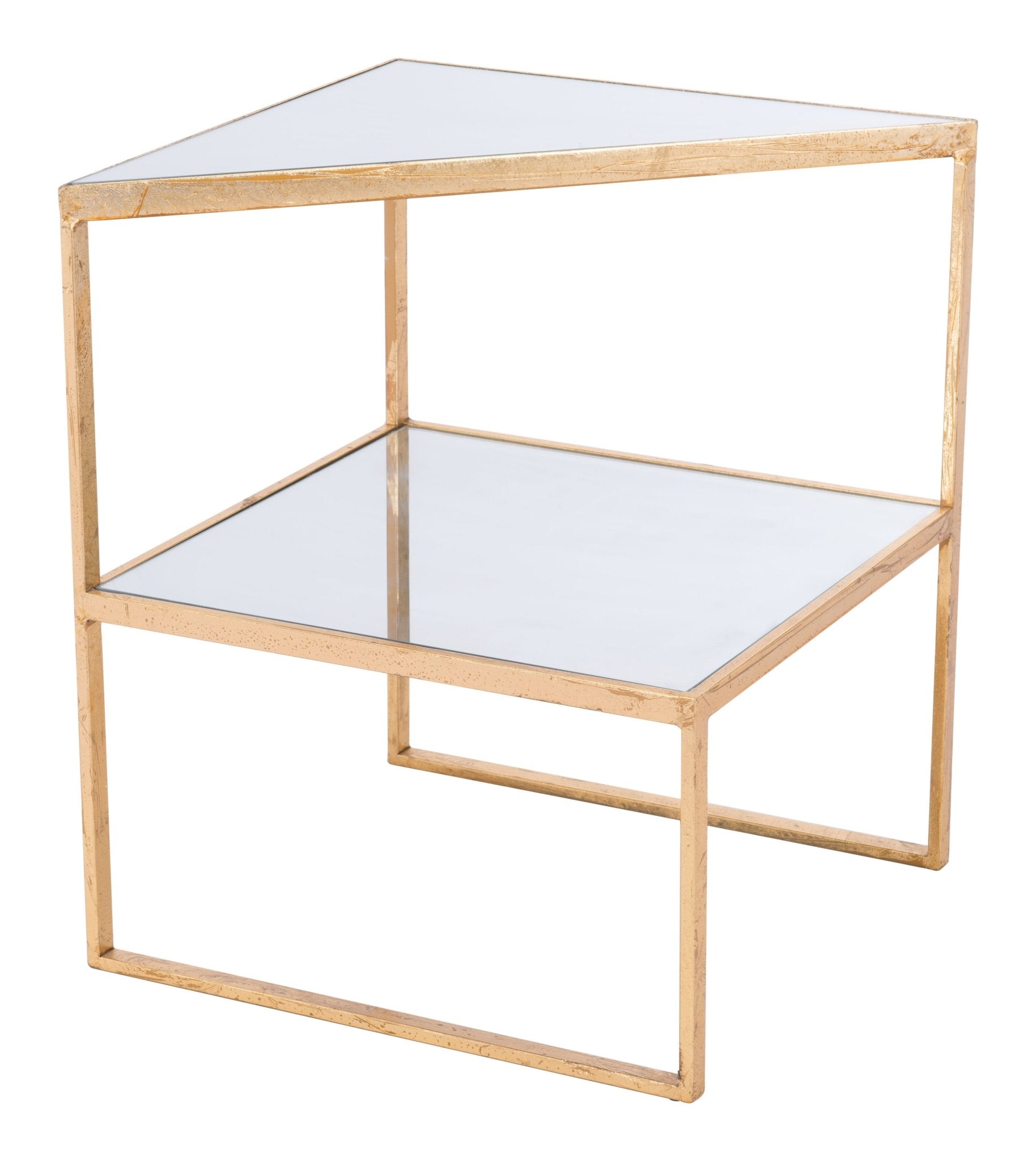 Planes Side Table Gold - Cozy Roots Decor