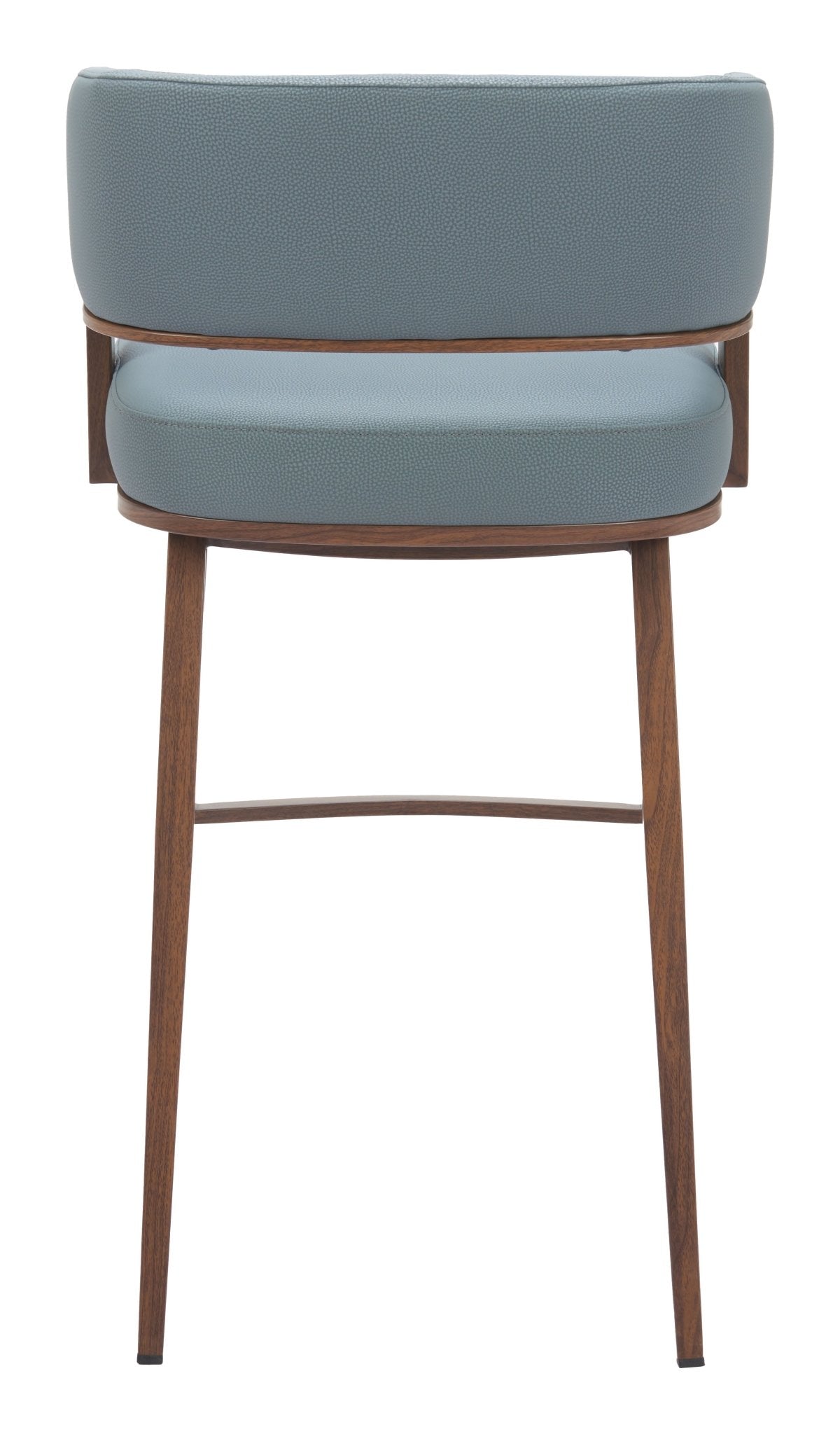 Poise Barstool (Set of 2) Azure Gray & Walnut - Cozy Roots Decor