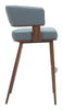 Poise Barstool (Set of 2) Azure Gray & Walnut - Cozy Roots Decor
