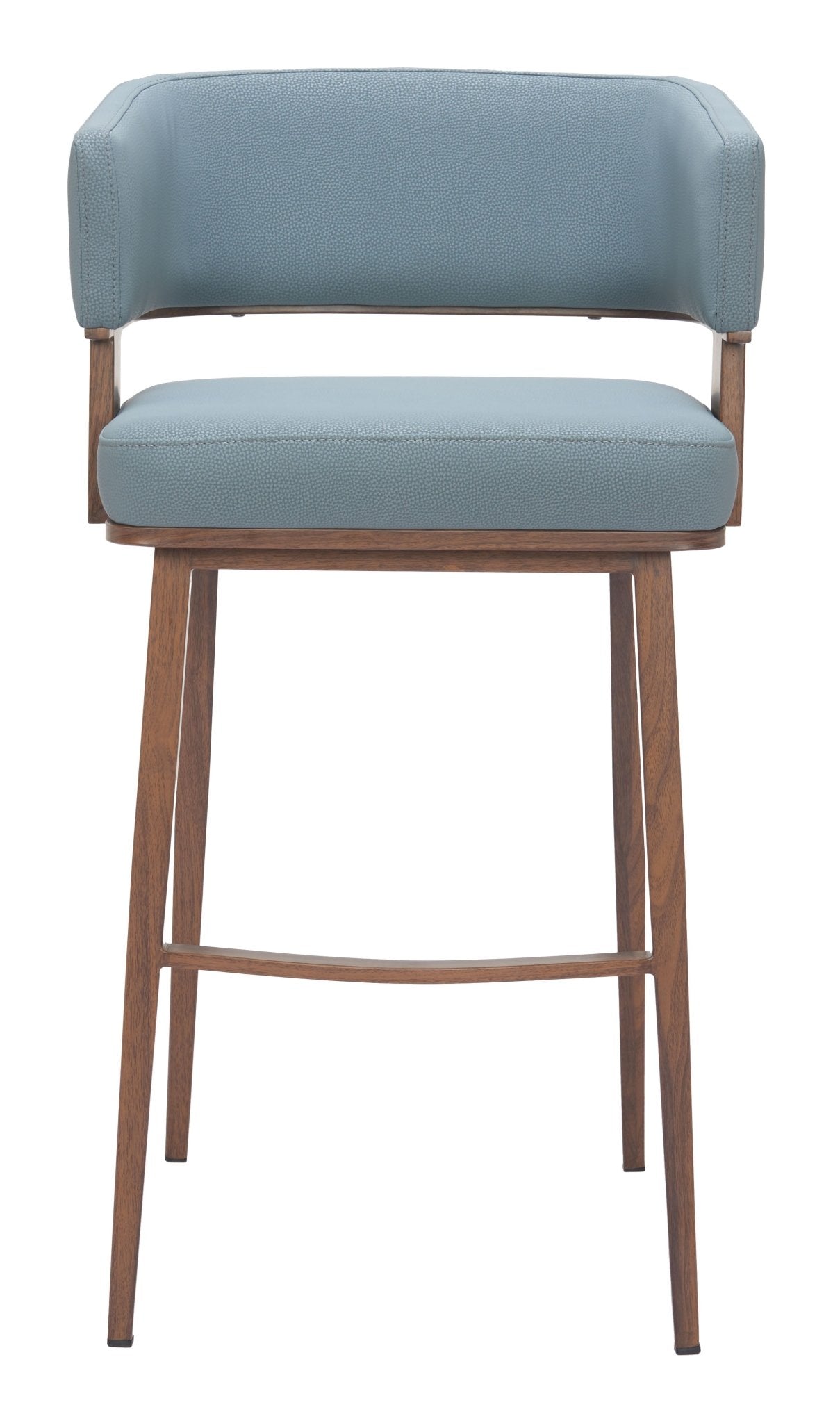 Poise Barstool (Set of 2) Azure Gray & Walnut - Cozy Roots Decor