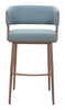Poise Barstool (Set of 2) Azure Gray & Walnut - Cozy Roots Decor