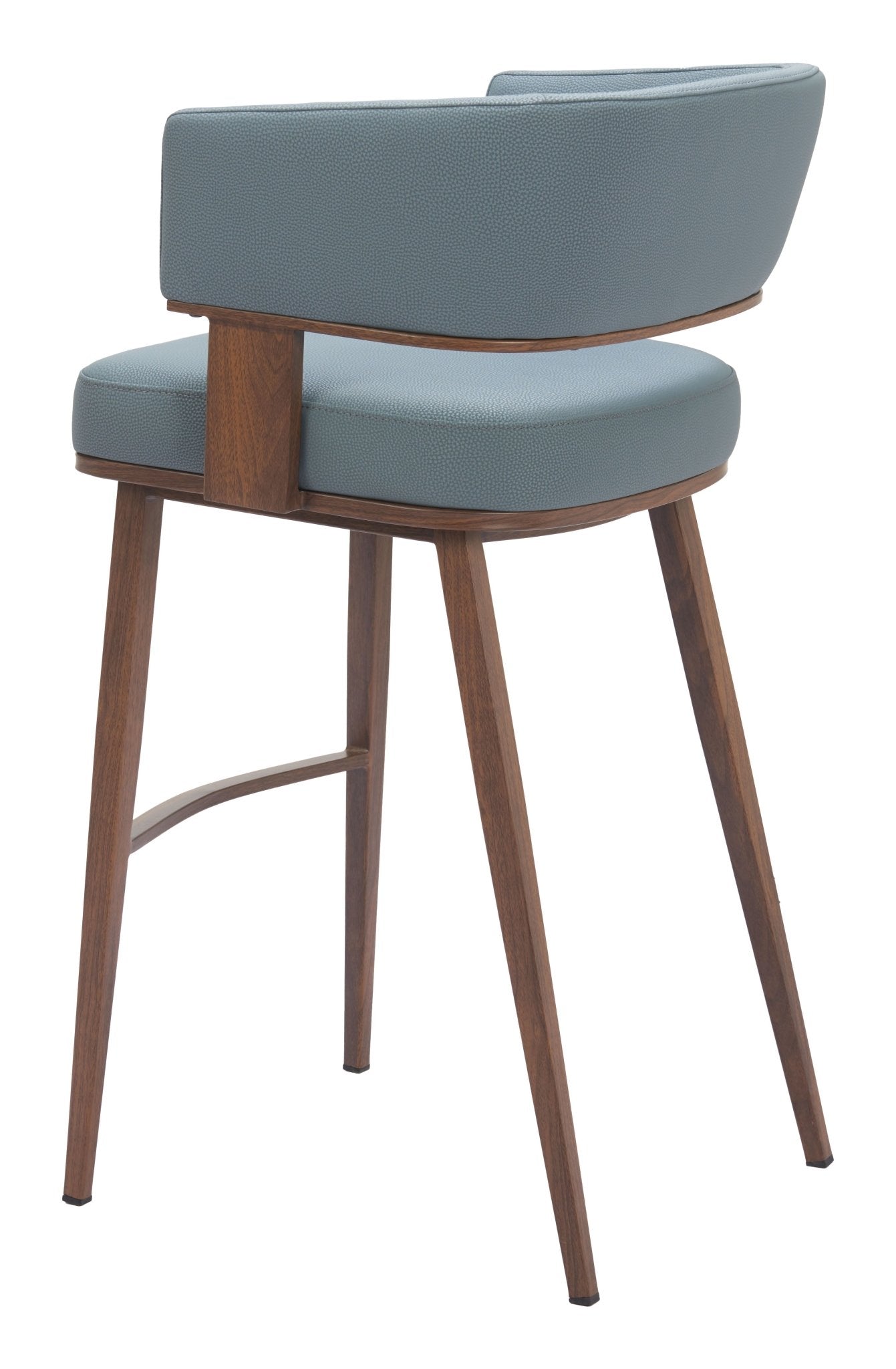 Poise Barstool (Set of 2) Azure Gray & Walnut - Cozy Roots Decor