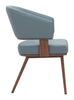 Poise Dining Chair (Set of 2) Azure Gray & Walnut - Cozy Roots Decor