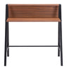 Poland Desk Walnut & Black - Cozy Roots Decor